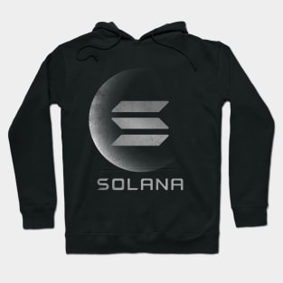 Vintage Solana SOL Coin To The Moon Crypto Token Cryptocurrency Blockchain Wallet Birthday Gift For Men Women Kids Hoodie